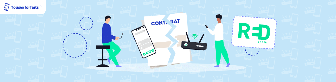 Résilier forfait mobile et box internet RED by SFR