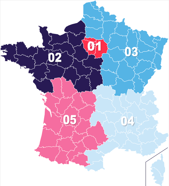 Indicatifs par zone Carte indentifiants numéros fixes