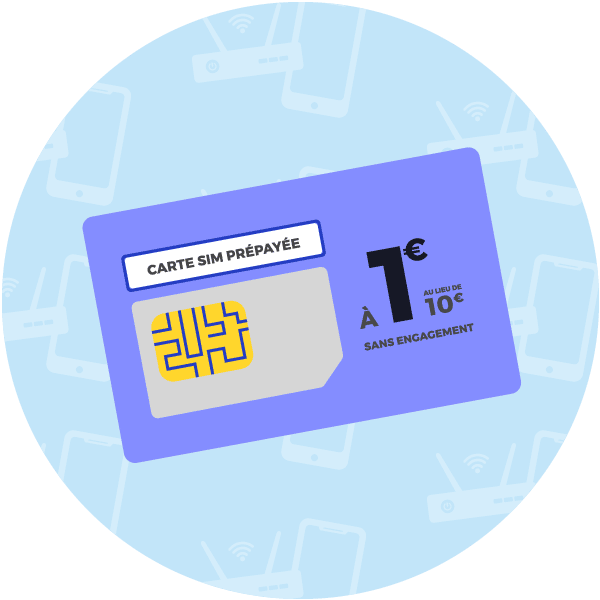 Carte SIM prépayée Free  Forfait 2h rechargeable à 2€