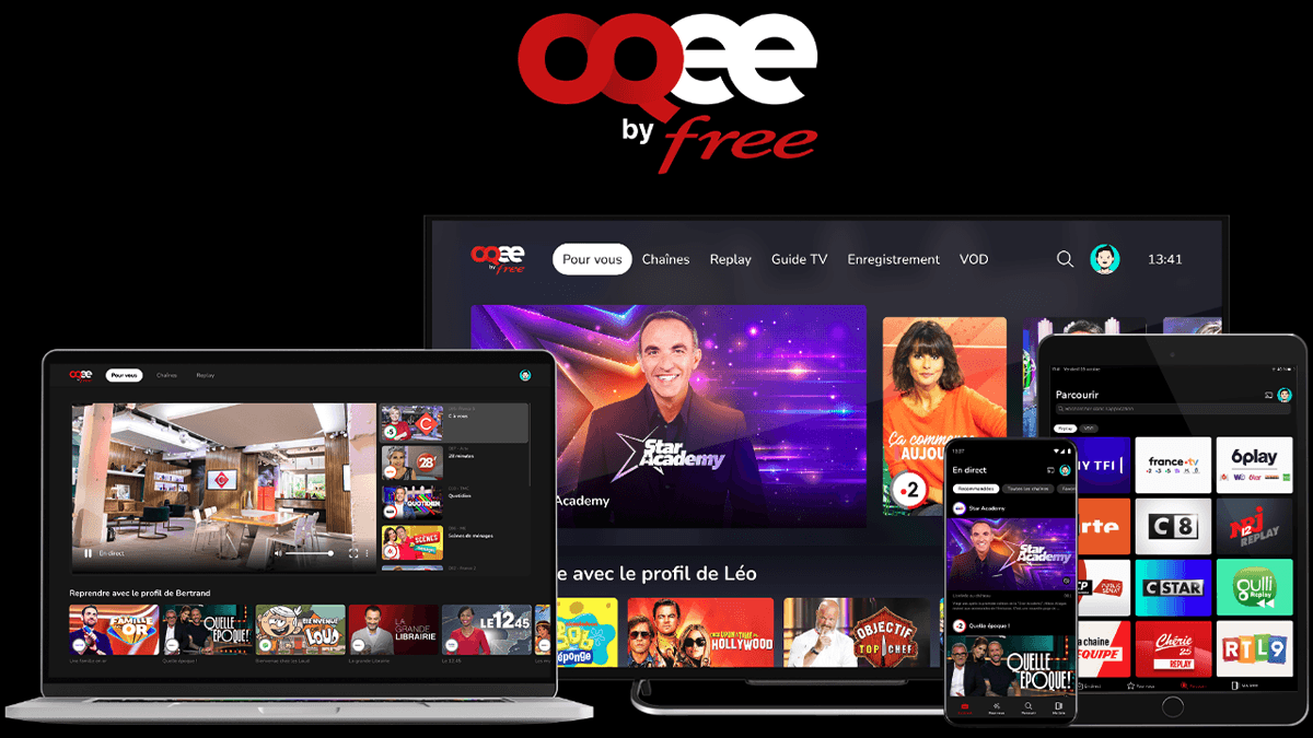 L'interface OQEE by Free avec la Freebox Pop