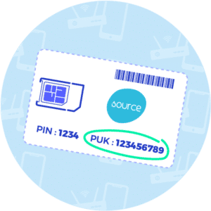 Récupérer le code PUK d'un forfait Source Mobile