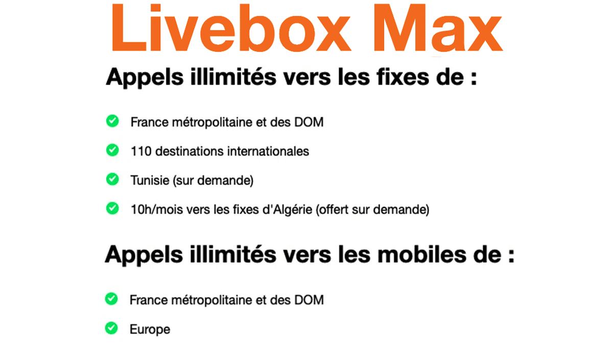 Les appels avec la Livebox Max