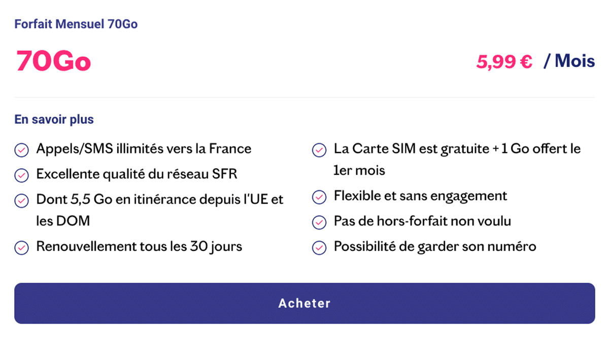 Possibilité de garder son numéro Lebara forfait pas cher