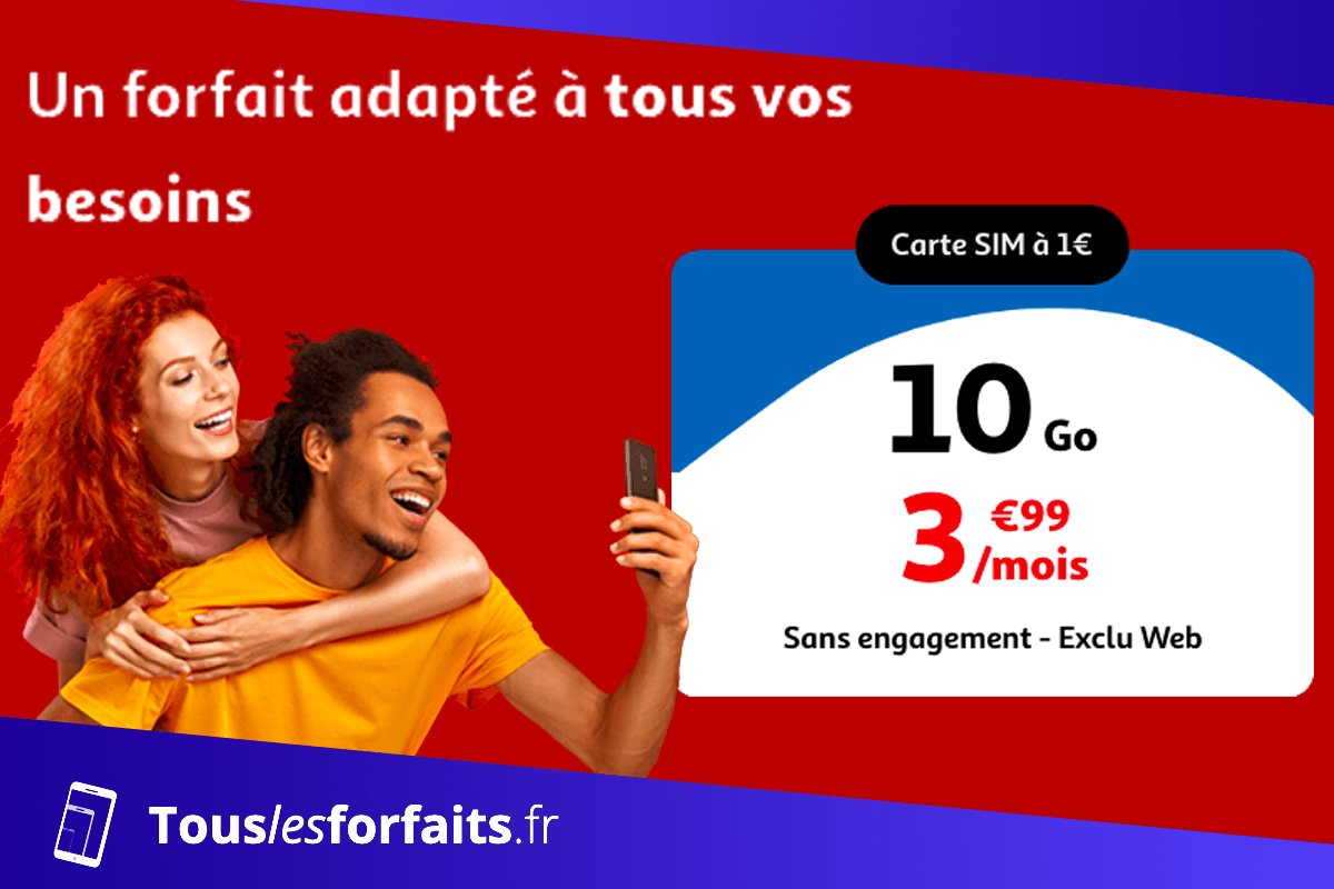 Forfait mobile 10 Go Auchan