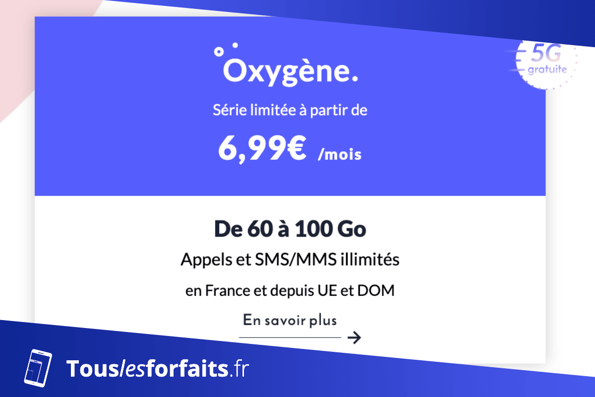 Forfait pas cher Oxygène en promotion