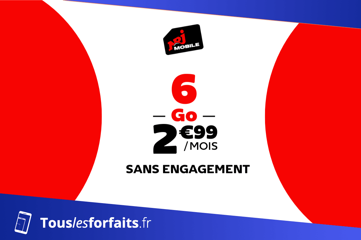 Forfait 6 Go chez NRJ Mobile