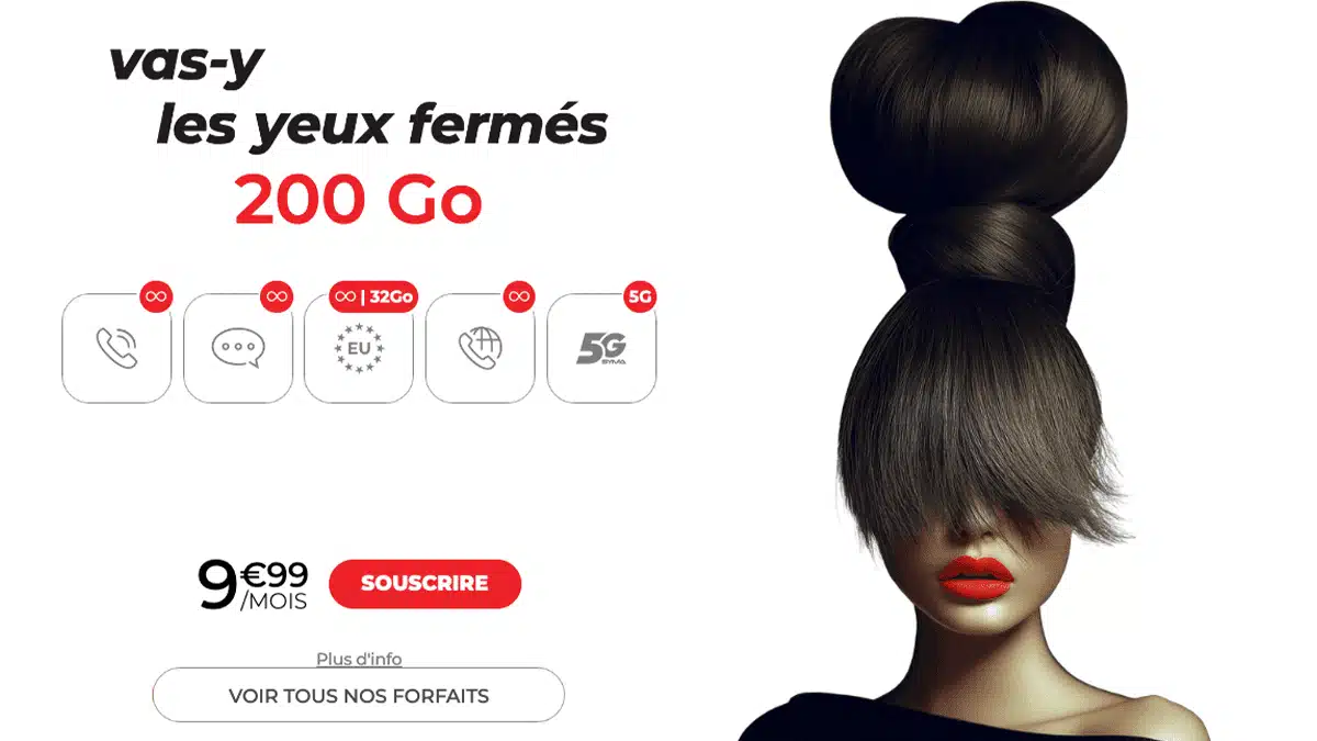 Forfait mobile avec 200 Go de data Forfait 200 Go Syma Mobile