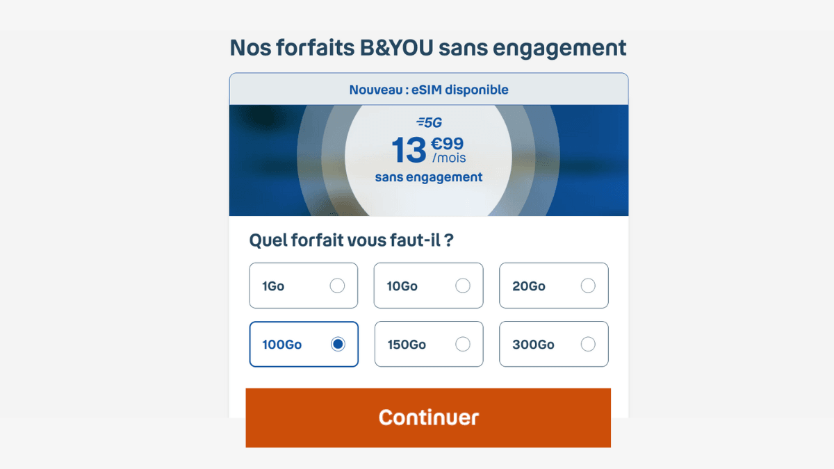 Forfait mobile avec 100 Go de données mobiles Forfait mobile 100 Go
