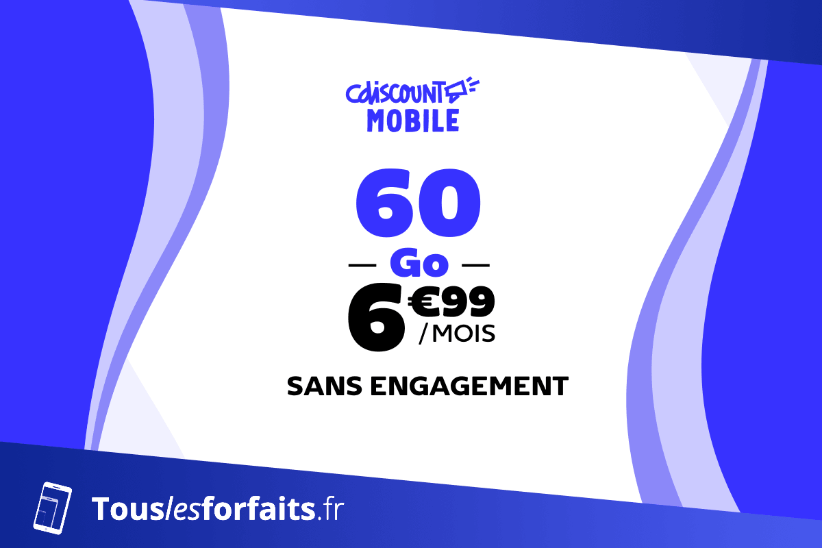 Cdiscount forfait mobile 60 Go
