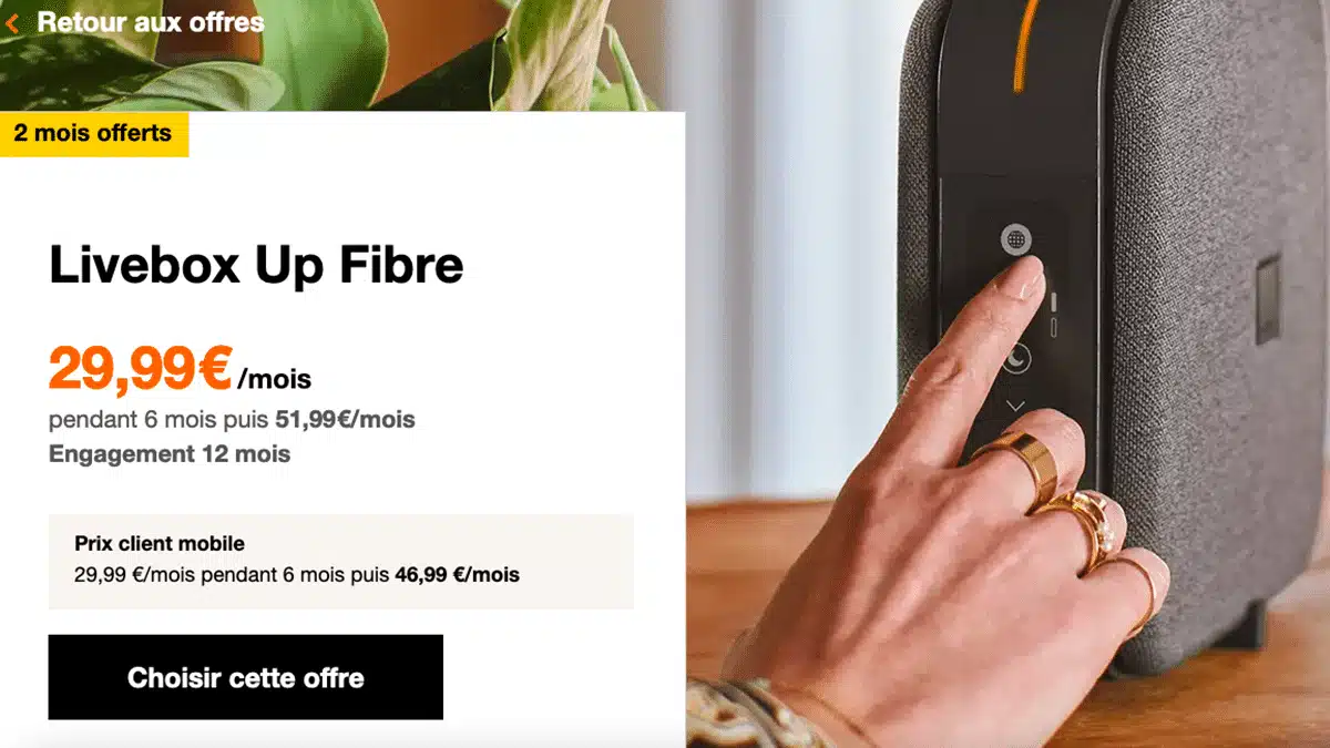 Livebox Up Fibre en promo, avec Netflix à prix réduit Livebox Up Fibre en promotion