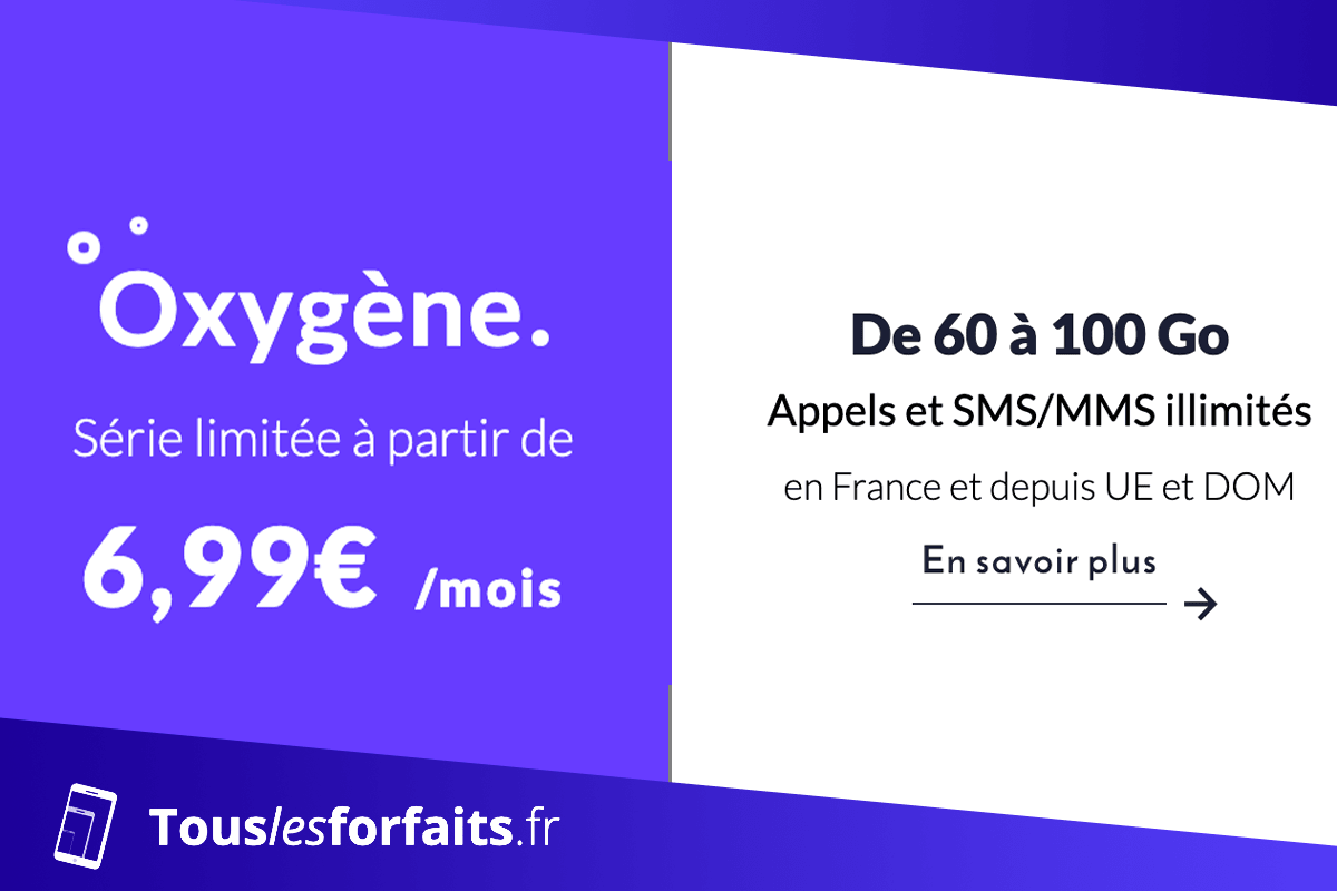 Forfait mobile Oxygène Prixtel
