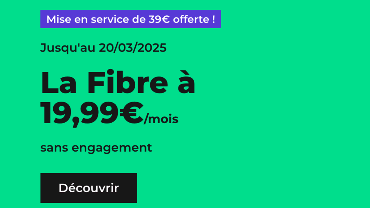 Sans engagement RED box fibre optique