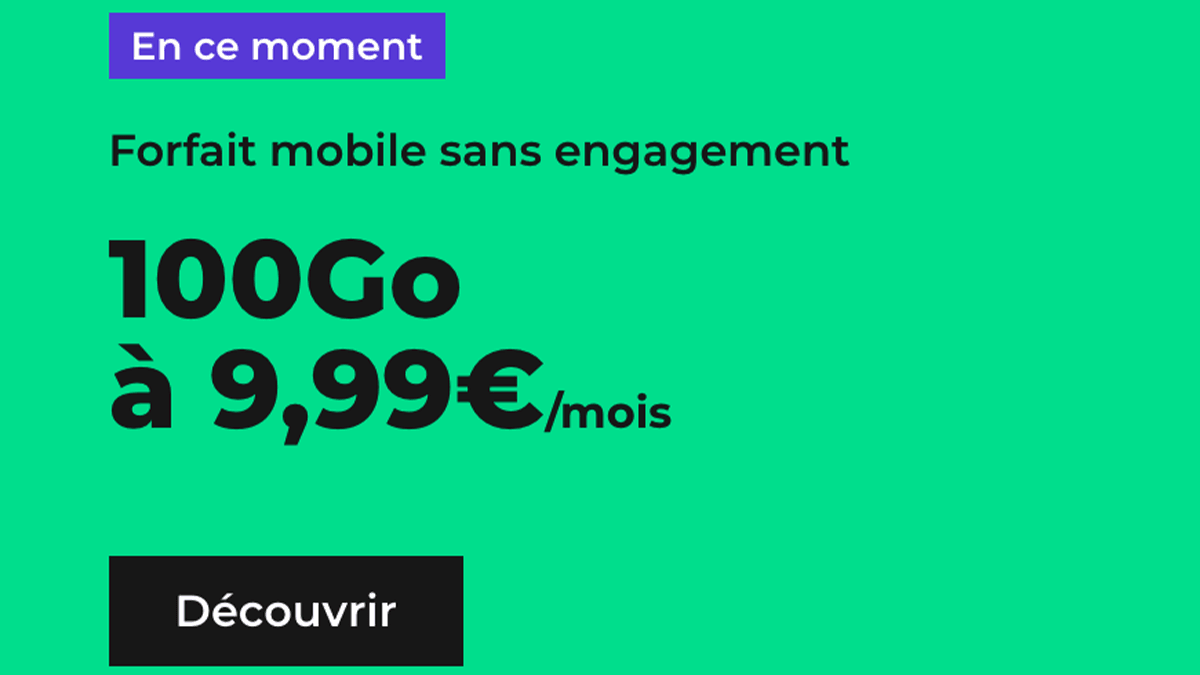 Réseau 5G Forfait 100 Go RED