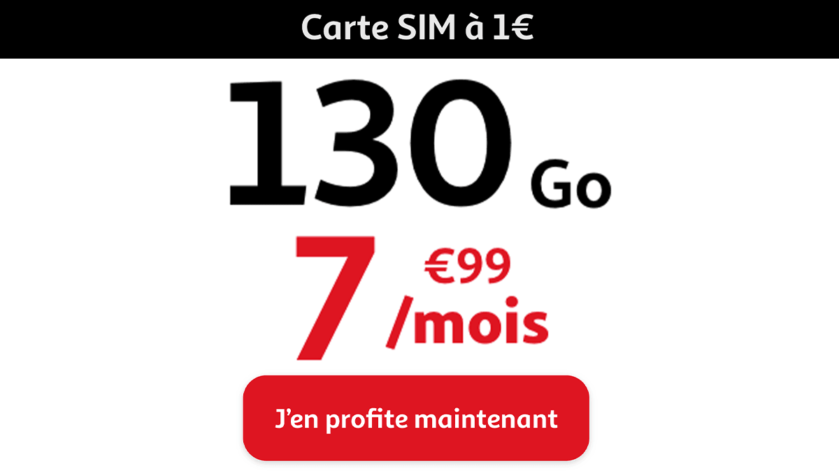 Sans engagement Auchan forfait 130 Go