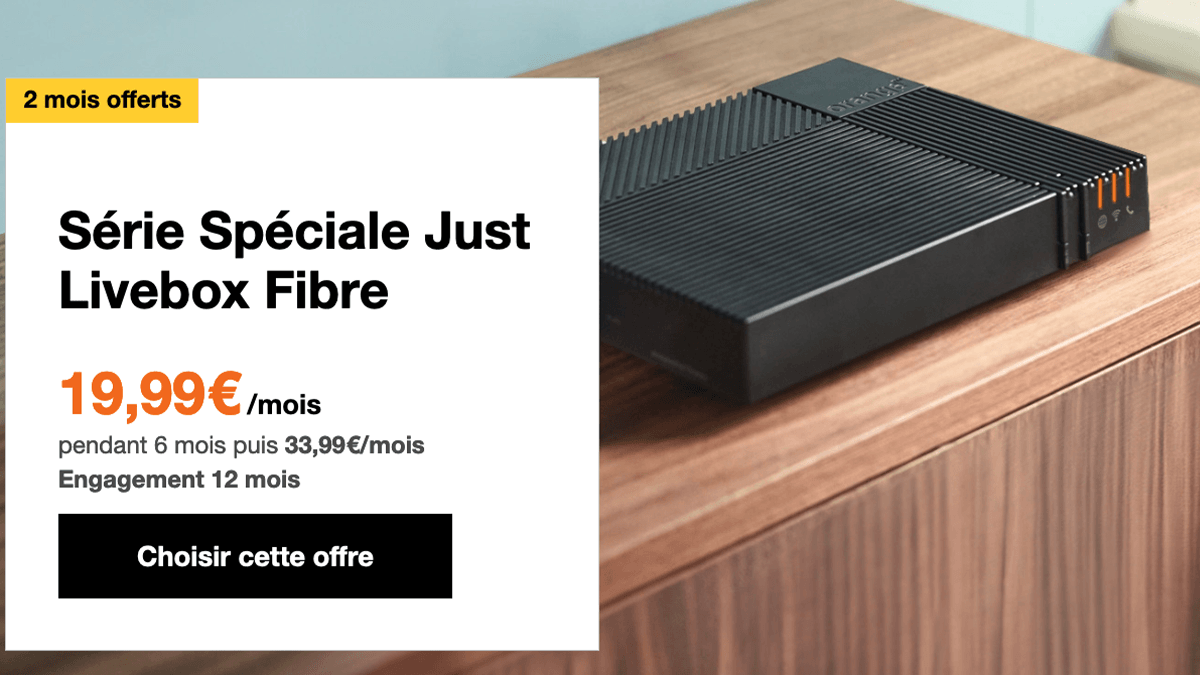La fibre optique d'Orange à moindre coût 2 mois offerts et 6 mois de réduction
