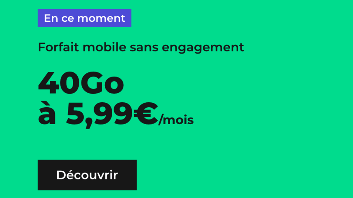 Réseau SFR RED by SFR forfait 40 Go
