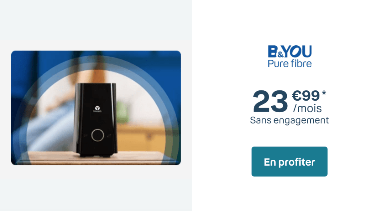 B&YOU Pure Fibre en promotion Box internet Pure Fibre