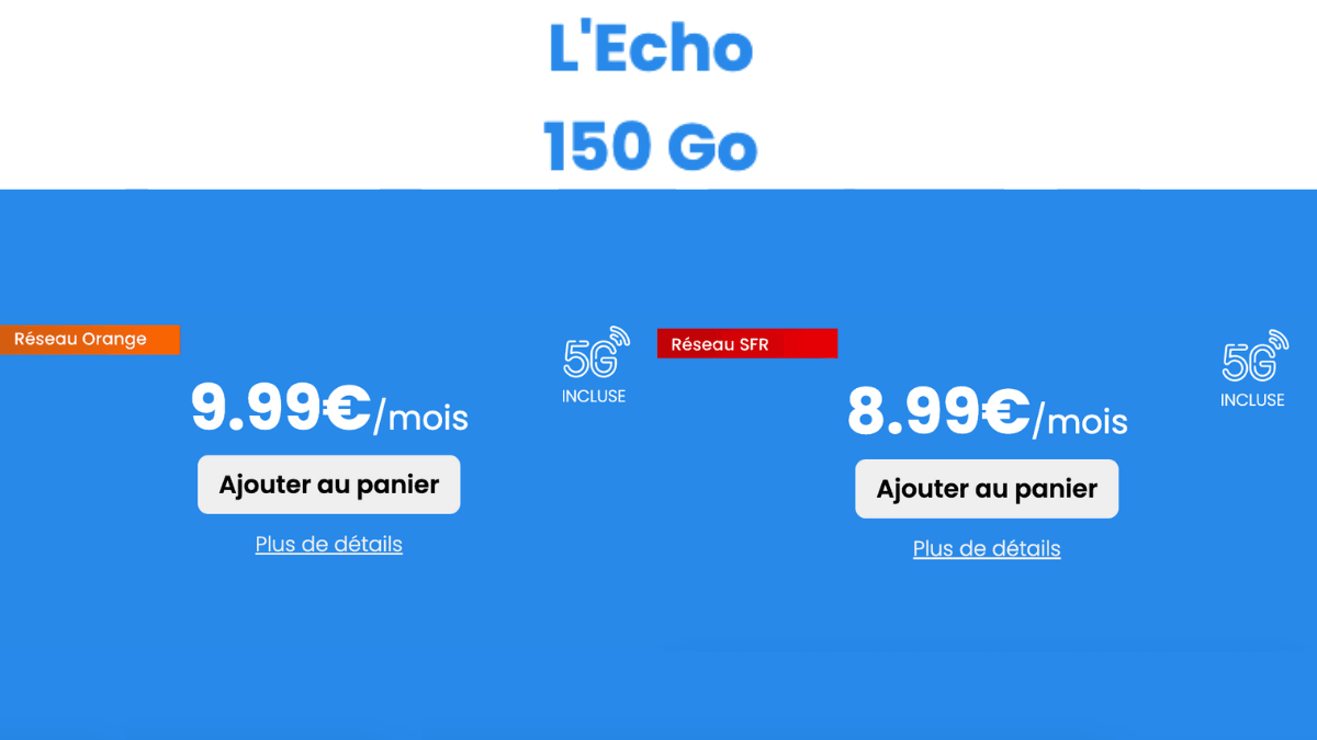 Sans engagement Forfait mobile L'Echo pour les French Days