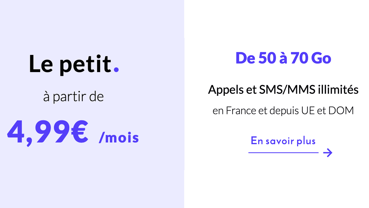 Sans engagement Le petit forfait pas cher