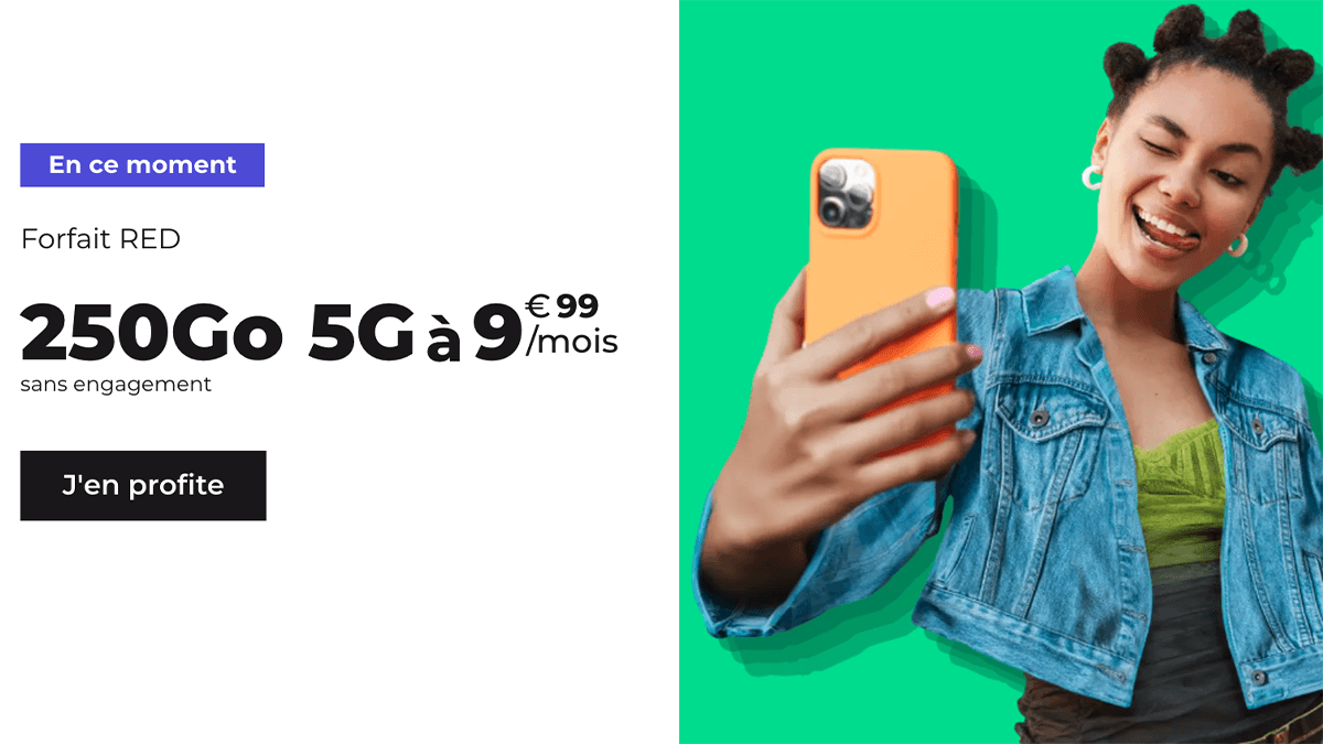 Réseau 5G RED by SFR forfait 250 Go
