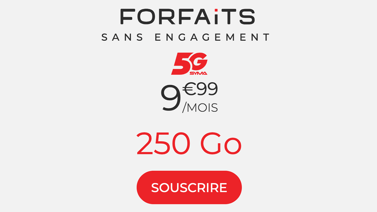 Sans engagement Syma forfait mobile