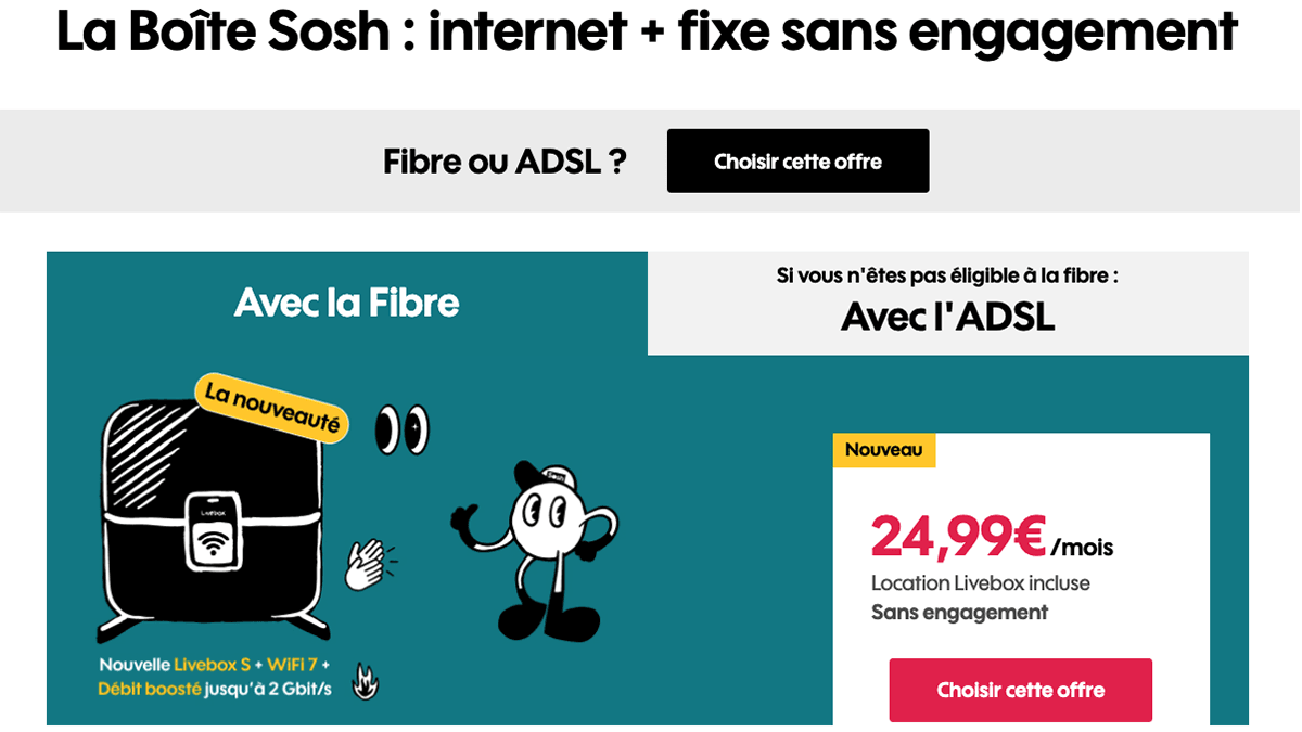 Réseau Orange Sosh box internet