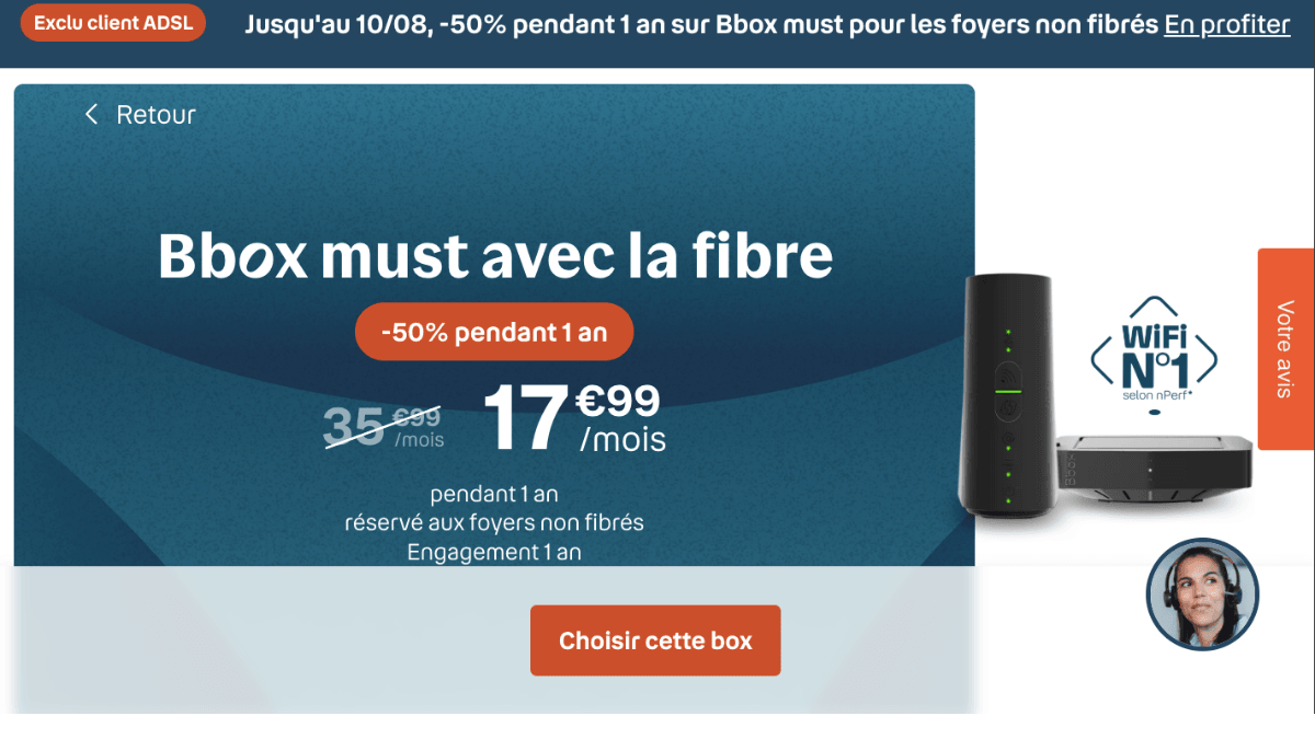 Voici l'offre de Bouygues Telecom avec 12 mois de promotion Bbox fit spéciale pour nouveaux raccordés