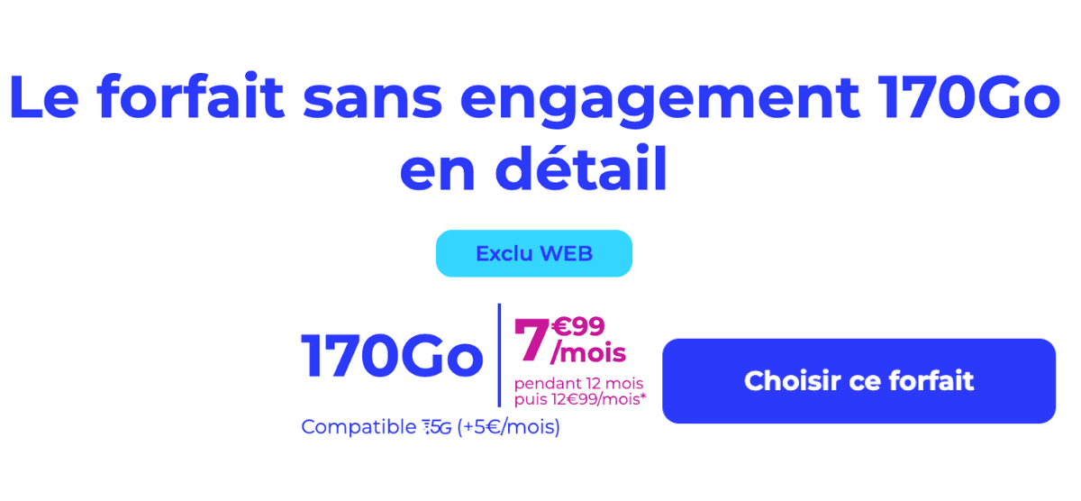 Forfait mobile 170 Go en promotion Forfait en promo La Poste Mobile
