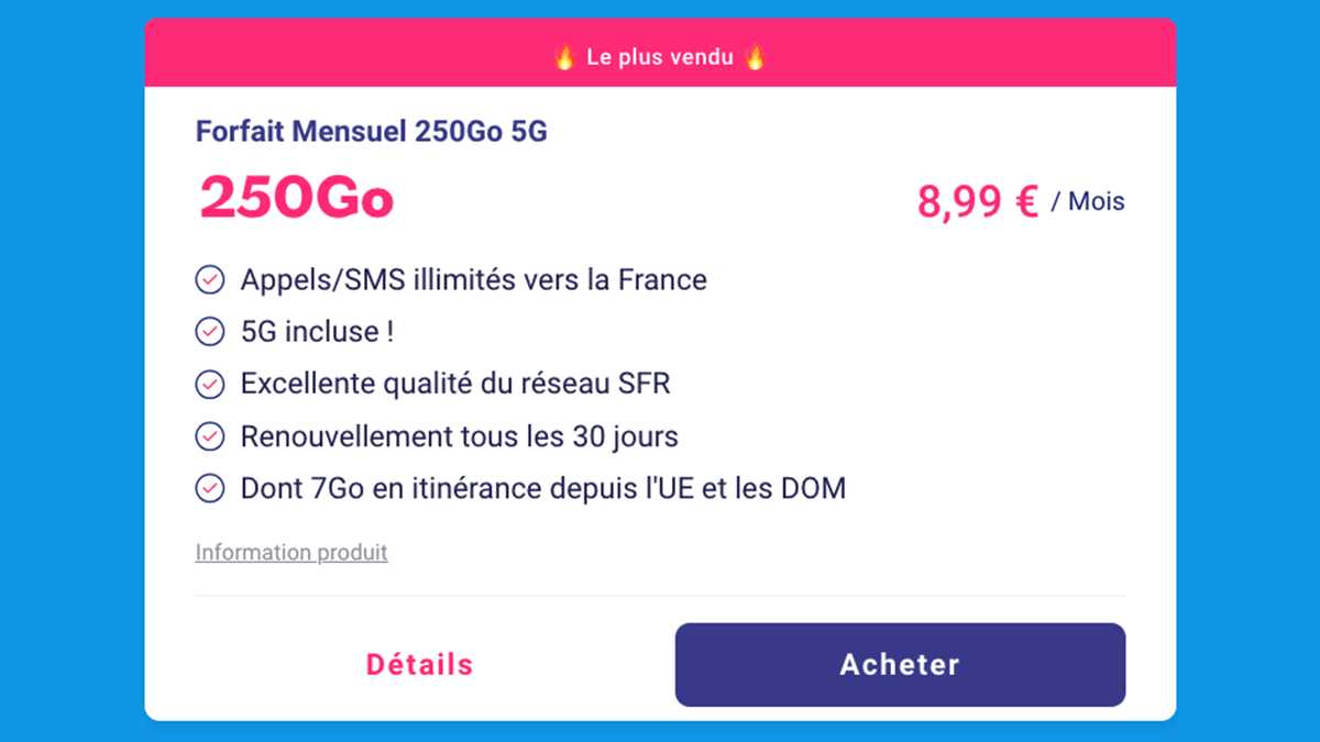 Sans engagement Lebara forfait mobile pas cher