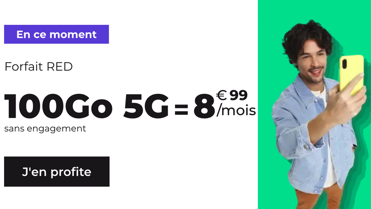 Réseau 5G RED forfait 100 Go
