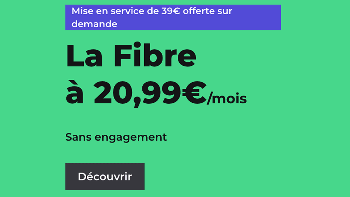 Sans engagement RED box fibre optique