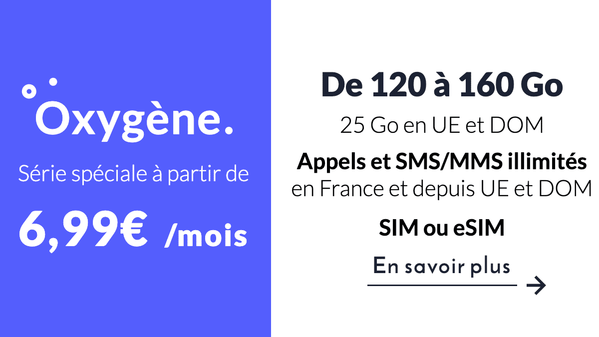 Réseau 5G SFR Oxygene forfait pas cher
