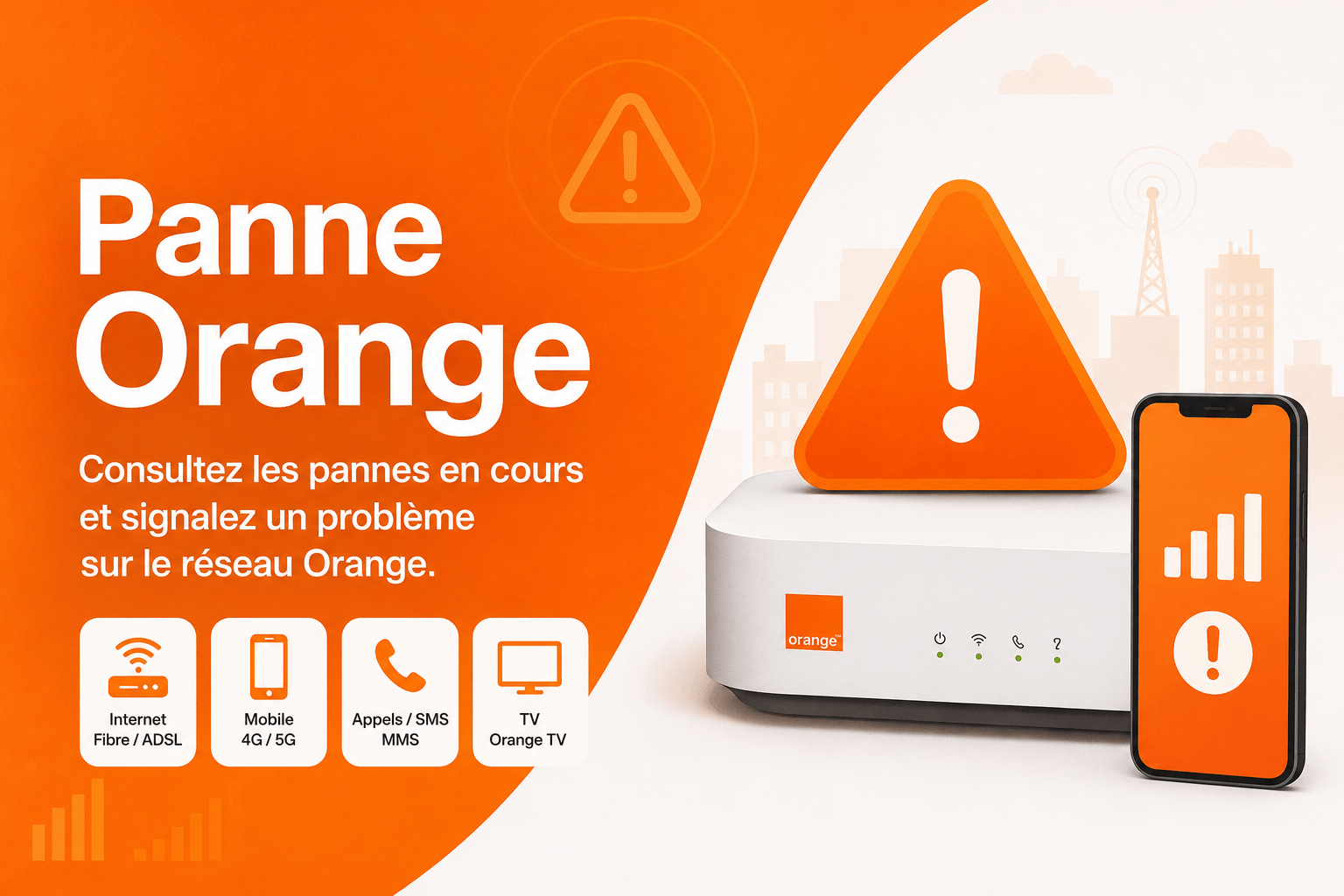 Les pannes en cours chez Orange