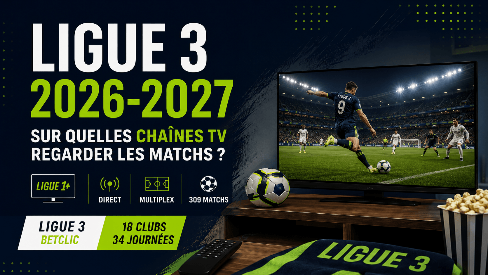 Diffusion Ligue 3 Betclic Ligue 3 Betclic : les chaînes qui la diffusent