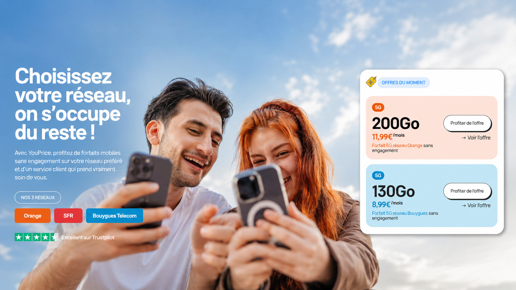 Forfait sans engagement pas cher youprice