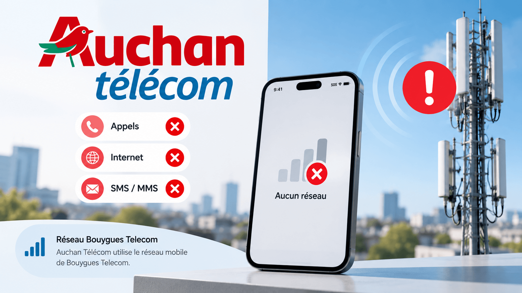 pannes en cours Auchan Telecom